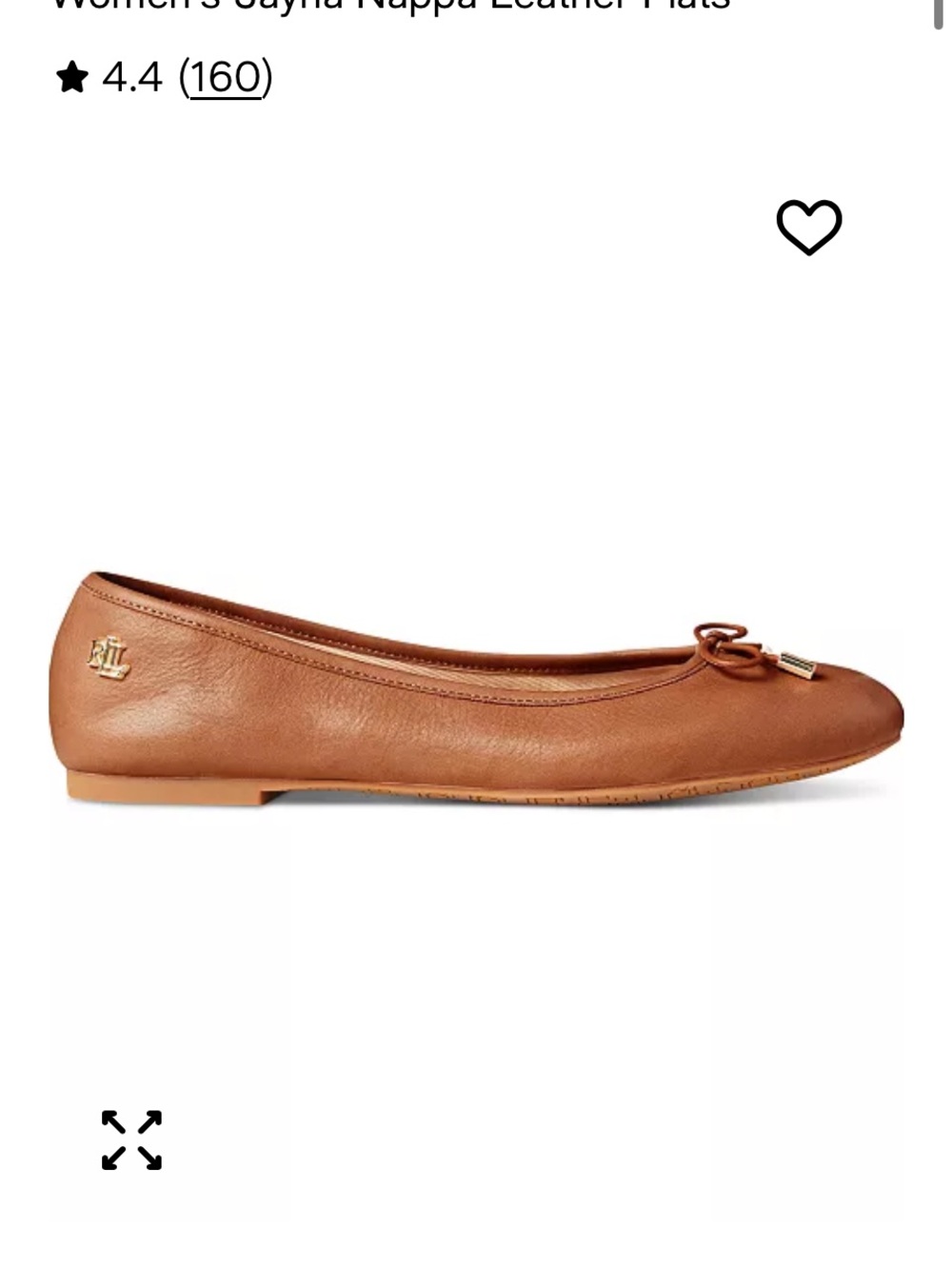Lauren Ralph Lauren
Women's Jayna Nappa Leather Flats size 10 - worn once!